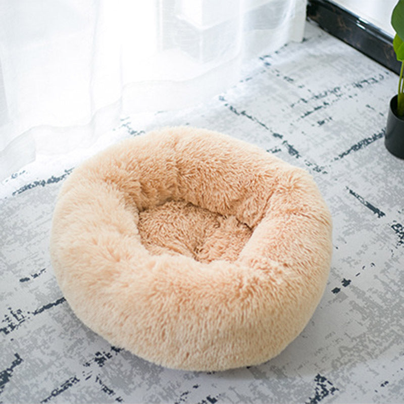 Dog/Cat Bed Donut Big Large Round Basket Plush Beds for Dogs/Cats