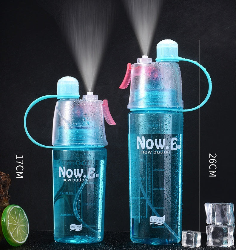 600ML Water Bottle With Straw Drink Spray Cup