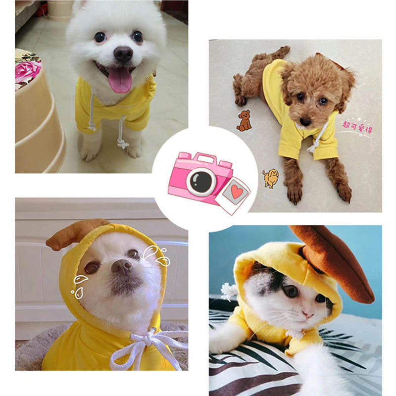 Cute Fruit Print Warm Fleece Hoodies/Clothes For Dogs