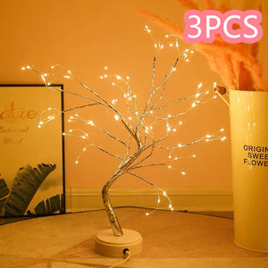 Mini Christmas Tree Copper Wire Garland Lamp Led Night light