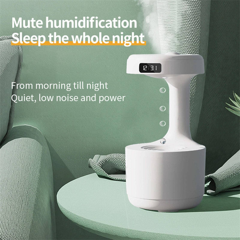 Water Droplet Air Humidifier Anti-Gravity Ultrasonic Cool Mist Maker Night Light