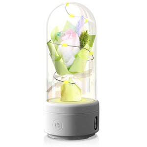 Creative 2 In 1 Bouquet LED Light And Bluetooth Speaker Rose Luminous Night Light