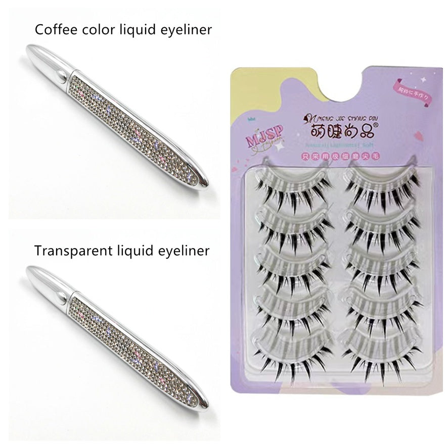 Eyeliner Glue Makeup Magic Self Adhesive Lashes Eyeliner Quick Drying White & Black Eye liner