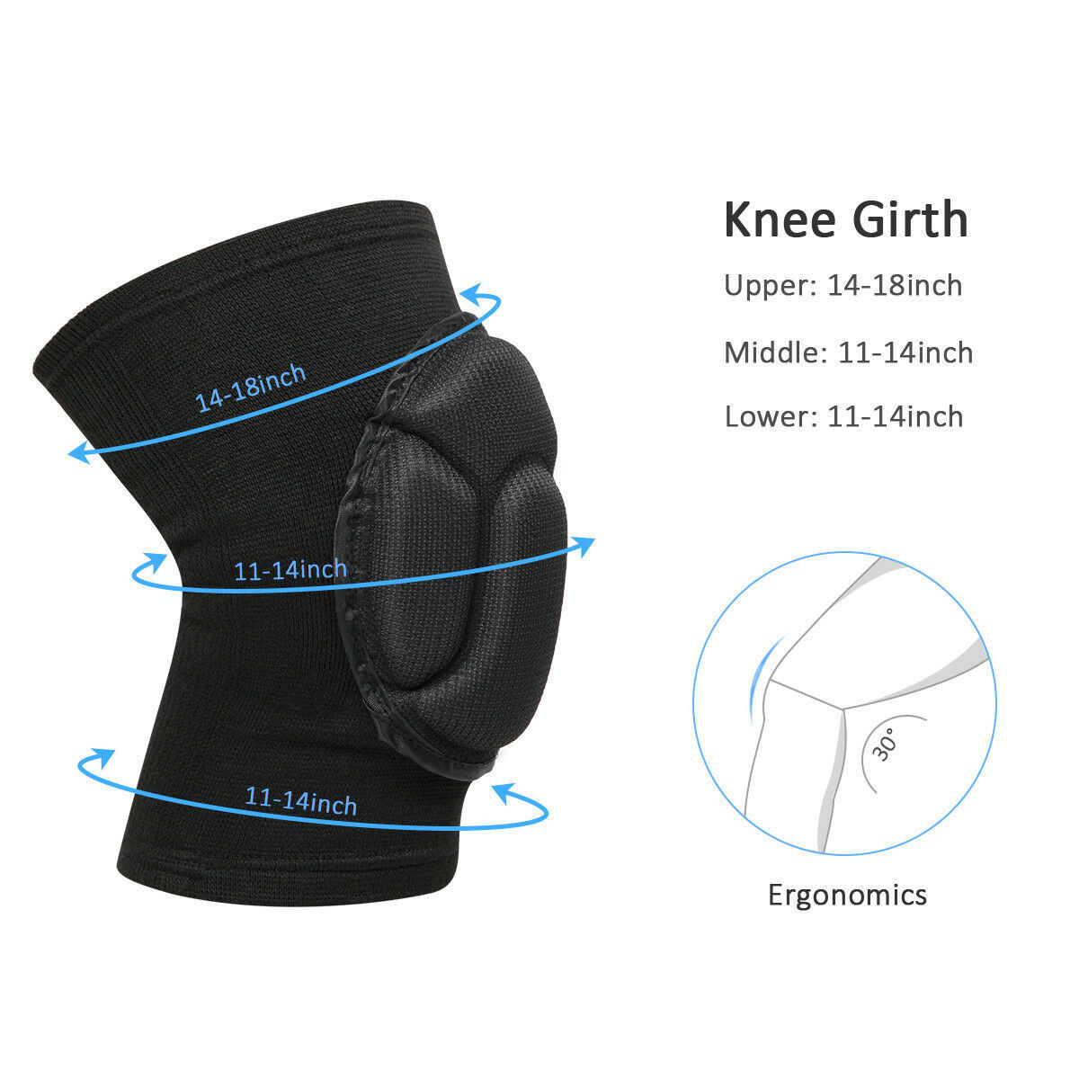 2 x Professional Knee Pads Leg Protector Men Elastic Knee Pads