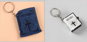 Mini HOLY Bible Keychain Religious Christian Jesus Cross Key Chain