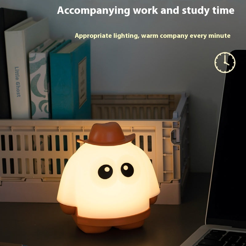 Ghost Cartoon Pat Touch Color-changing Eye Protection Night Lamp