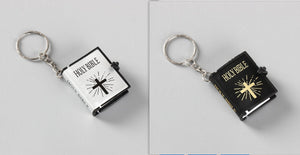 Mini HOLY Bible Keychain Religious Christian Jesus Cross Key Chain