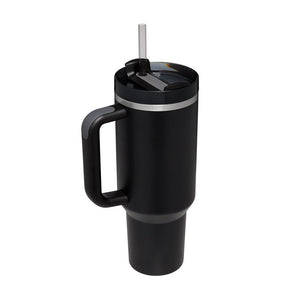 40 Oz Tumbler With Handle Straw Insulated, Stainless Steel  Vacuum Coffee Cup