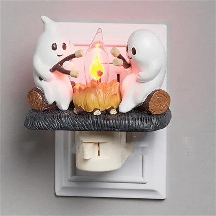 Ghost Campfire Flickering Halloween Night Lights