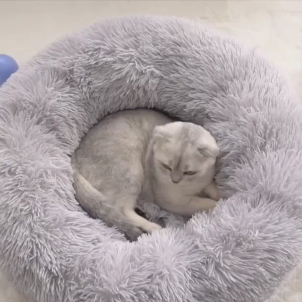 Dog/Cat Bed Donut Big Large Round Basket Plush Beds for Dogs/Cats