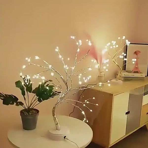 Mini Christmas Tree Copper Wire Garland Lamp Led Night light